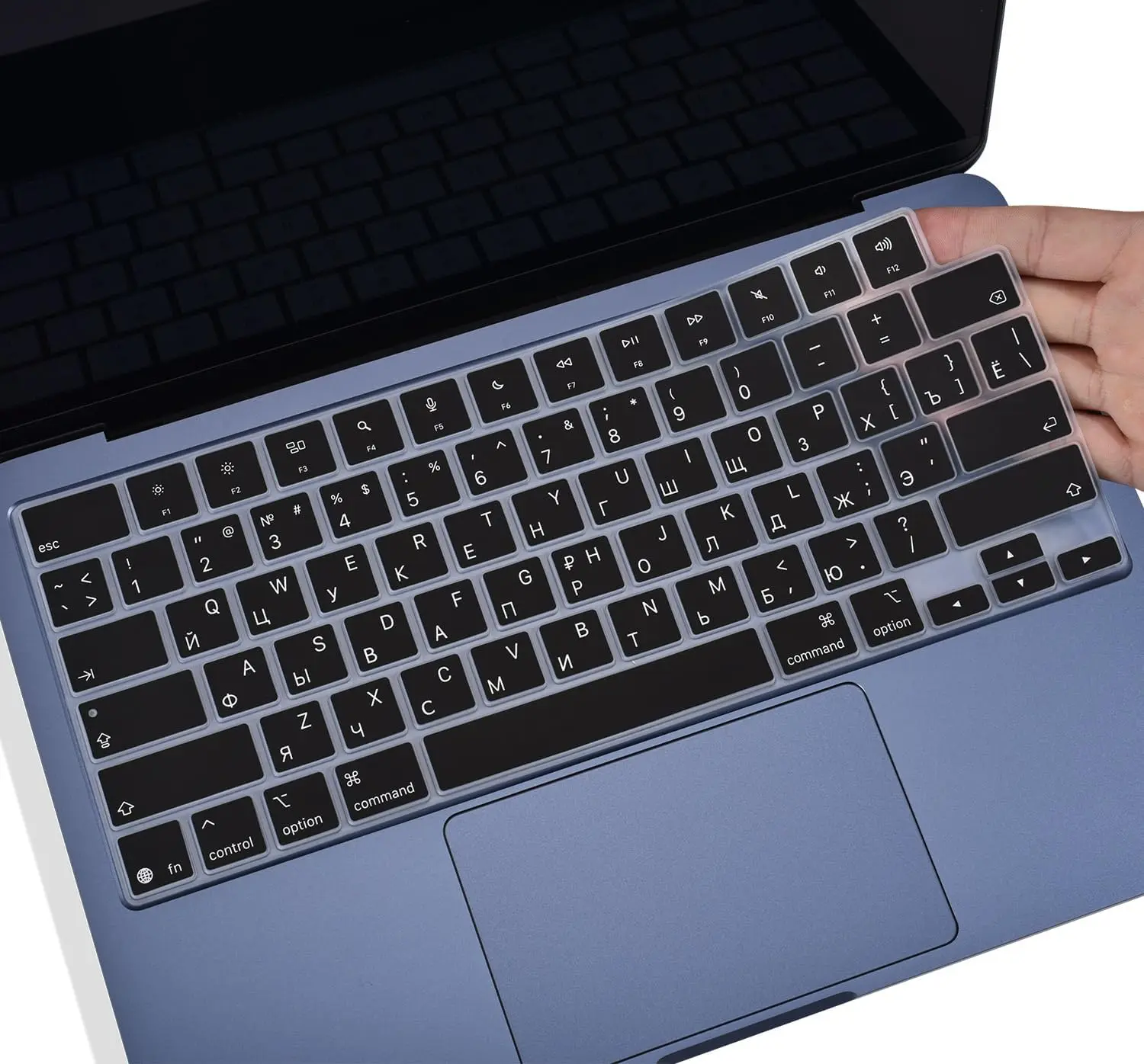 Russian Keyboard Cover for Apple 2026 MacBook Neo 13-inch Air 13 15 M1-M5 Pro 14 16 Accessories Skin Protector, US ANSI Layout