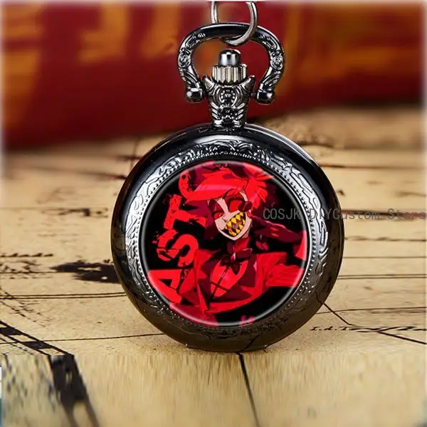 Game Hazbin Hotel Anime Game Pocket Watch Necklace Originality Student Return Ornament Student Birthday Gift view 6