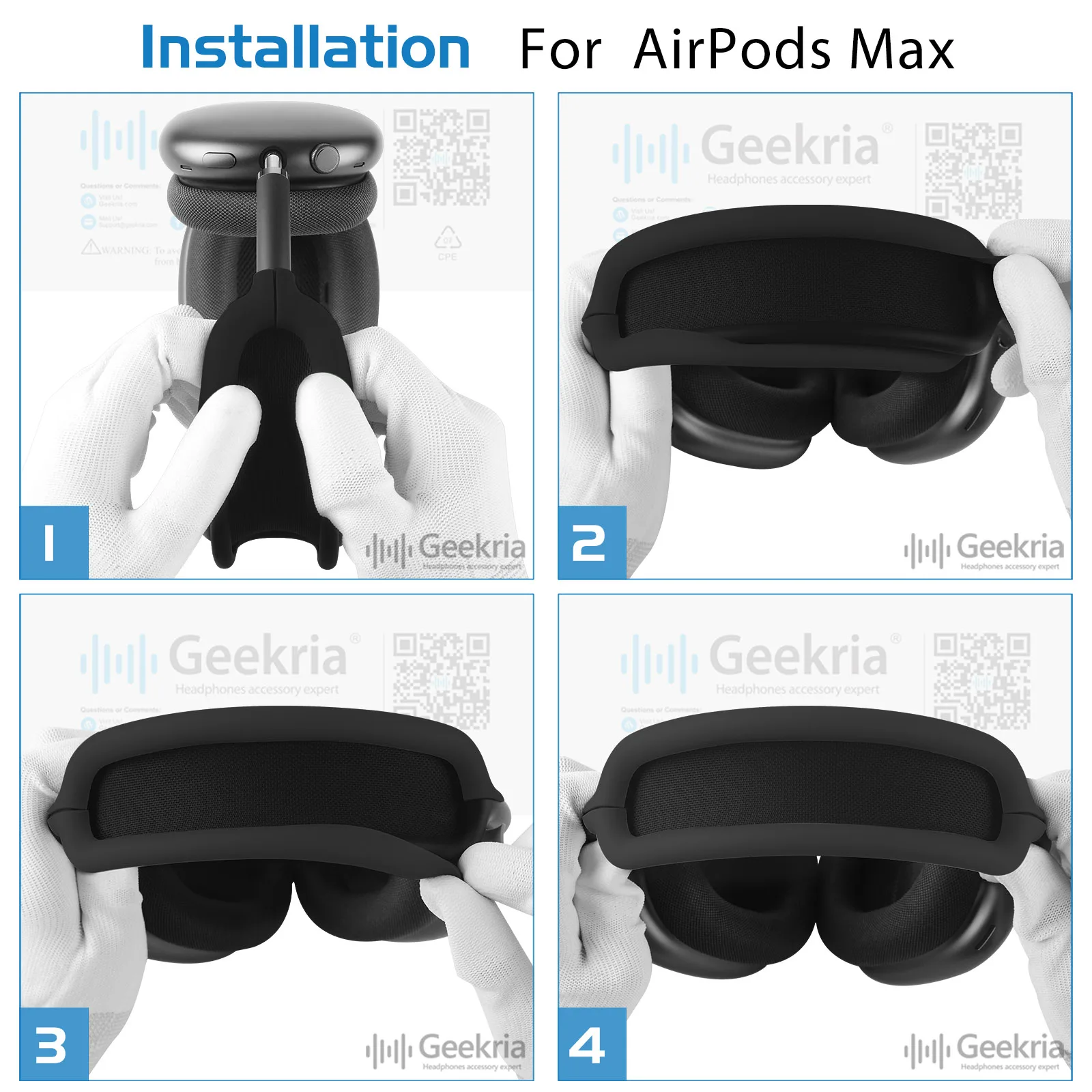 Geekria-Silicone Headband Capa Compatível com AirPods Max Headphones, Cabeça Almofada Pad Protector, Substituição Reparação Parte