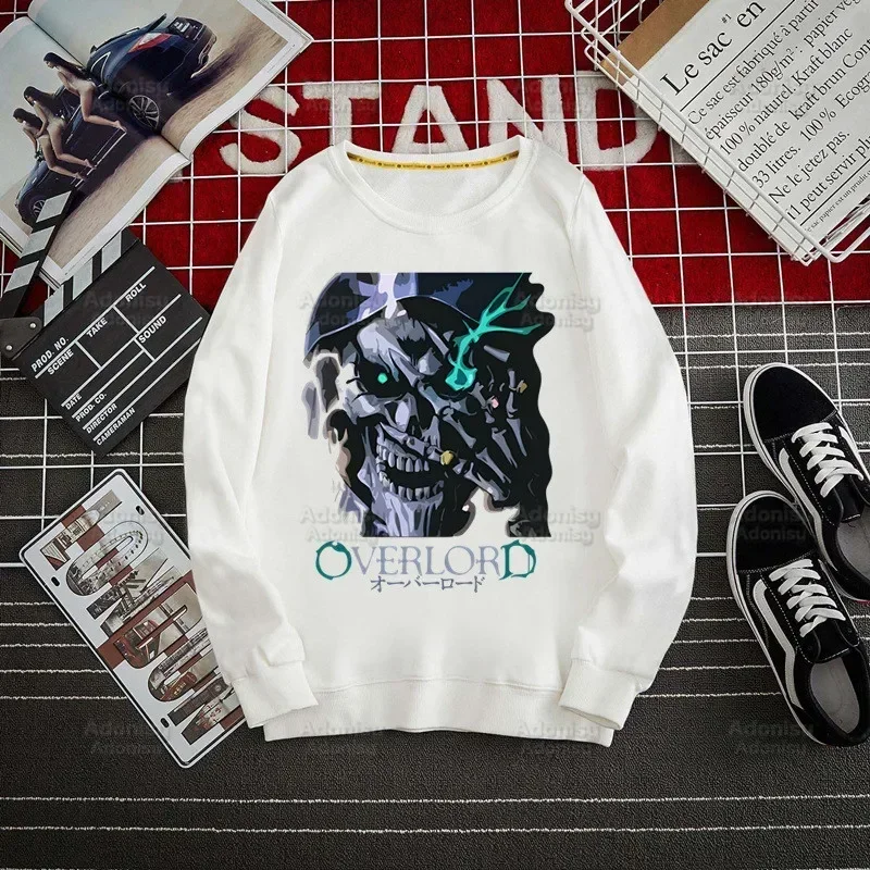 Overlord Anime Albedo Men Hoodie Autumn Hip Hop Streetwear Pullover Ainz Ooal Gown Momonga Sweatshirts Mens Hoodie