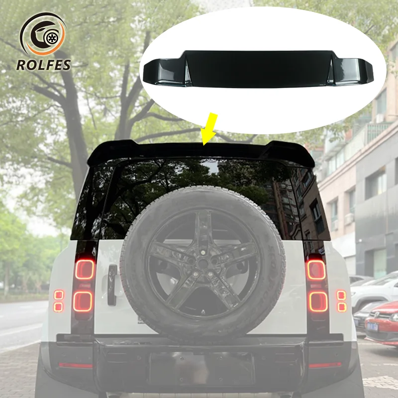 

ROLFES For Land Rover Defender 2020-2023 90 110 Car Rear Roof Trunk Spoiler Wing Rear Wing Spoiler Car-Styling