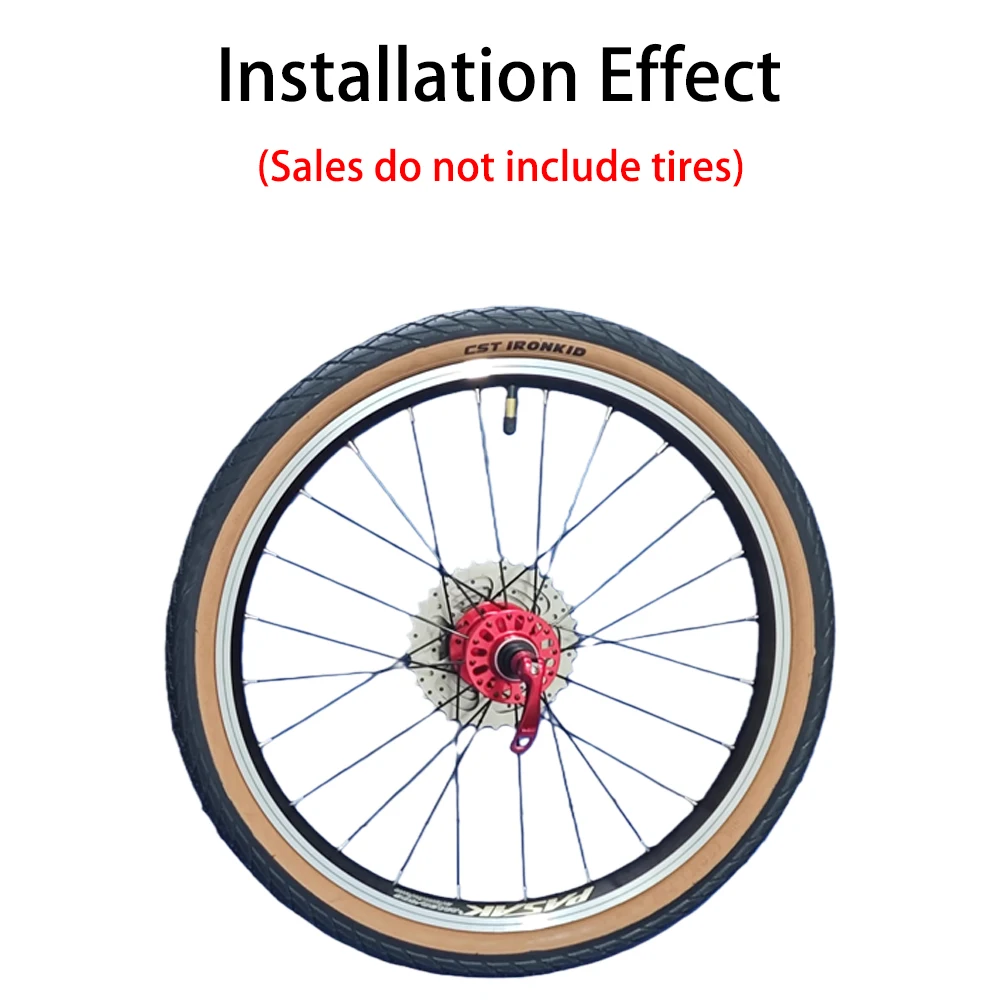 451 406 20x1-1/8 Tire Folding Bike Wheelset, 20*1-3/8 Alloy Rim
