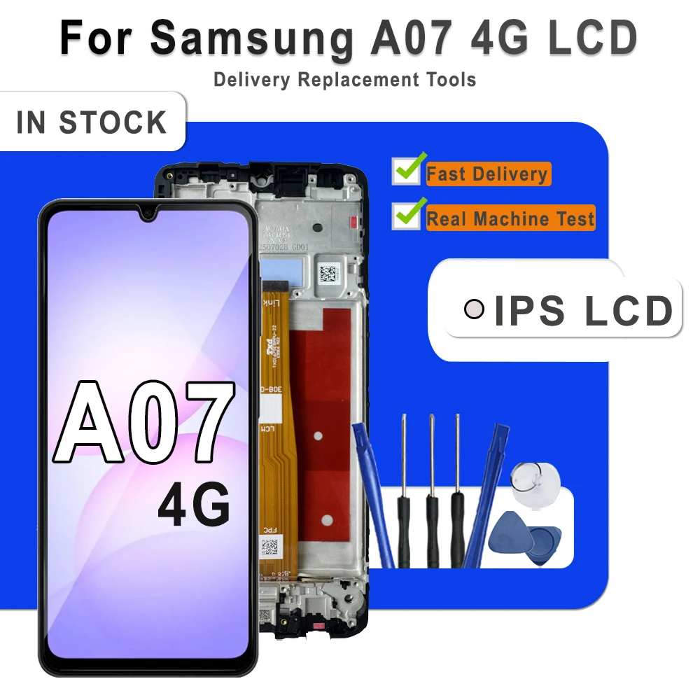 6.7" A075 LCD For Samsung Galaxy A07 4G LCD Touch Screen Digitizer Assembly Replacement For Samsung A07 A075 A075B A075F Display
