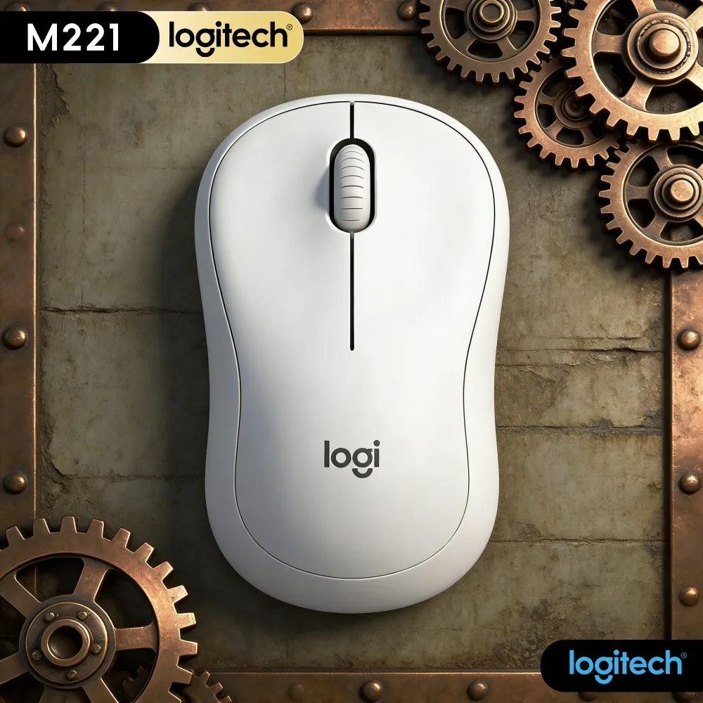 Logitech M221 Compact Silent‑Mute‑Sound Mouse,18‑Month Battery,Optical Sensor,For Travel Study Office Home Laptop Notebook PC