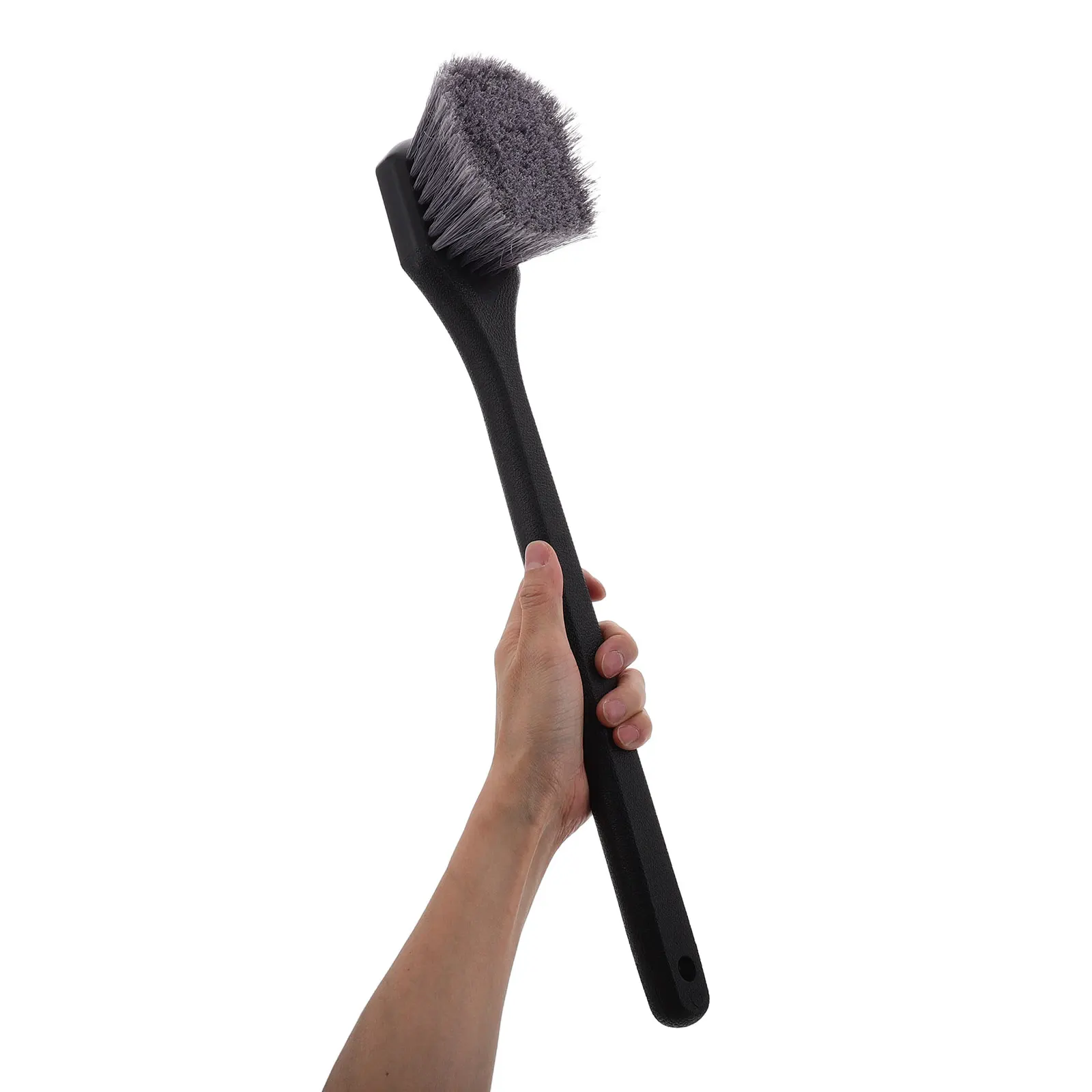 

Car Hub Brush Tire Wheel Cleaner with Long Handle Hard Bristles for Efficient Auto Washing Supplies Plastic Materials
