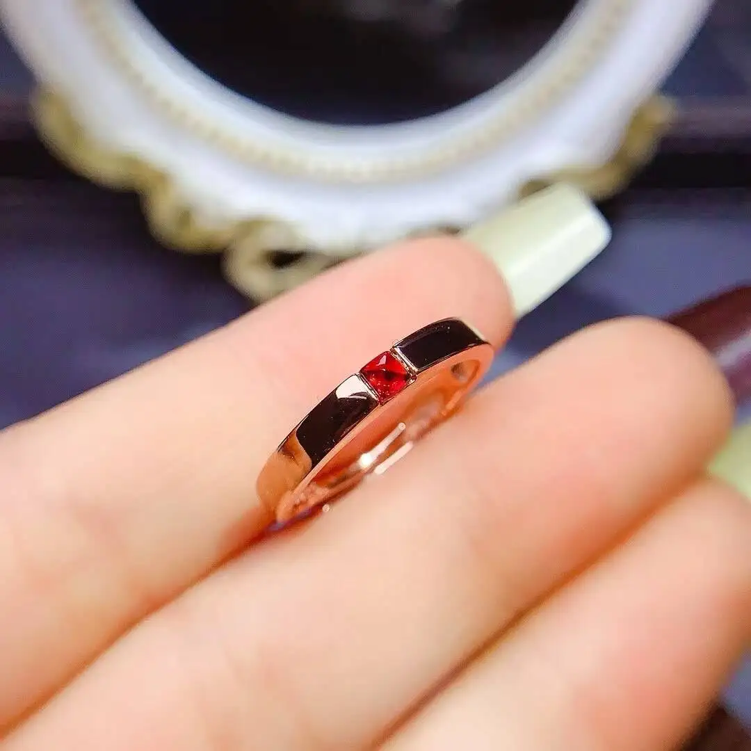 

KJJEAXCMY high-grade Jewelry Natural Women's Spinel Ring S925 Silver Colorful and splendid Crystal pure fire flash explosion