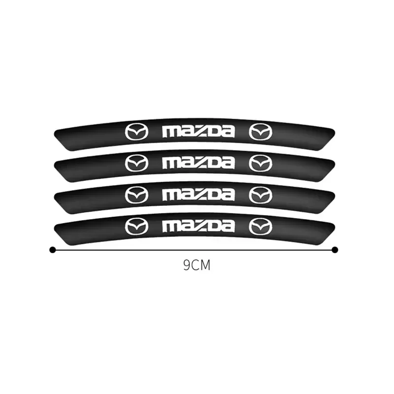 자동차 타이어 림 스티커 엠블럼, 마쓰다 5 6 RX8 RX7 MX3 MX5 CX9 CX7 CX5 MX3 MX5 Atenza Axela Protege 스피드 휠 액세서리, 4 개
