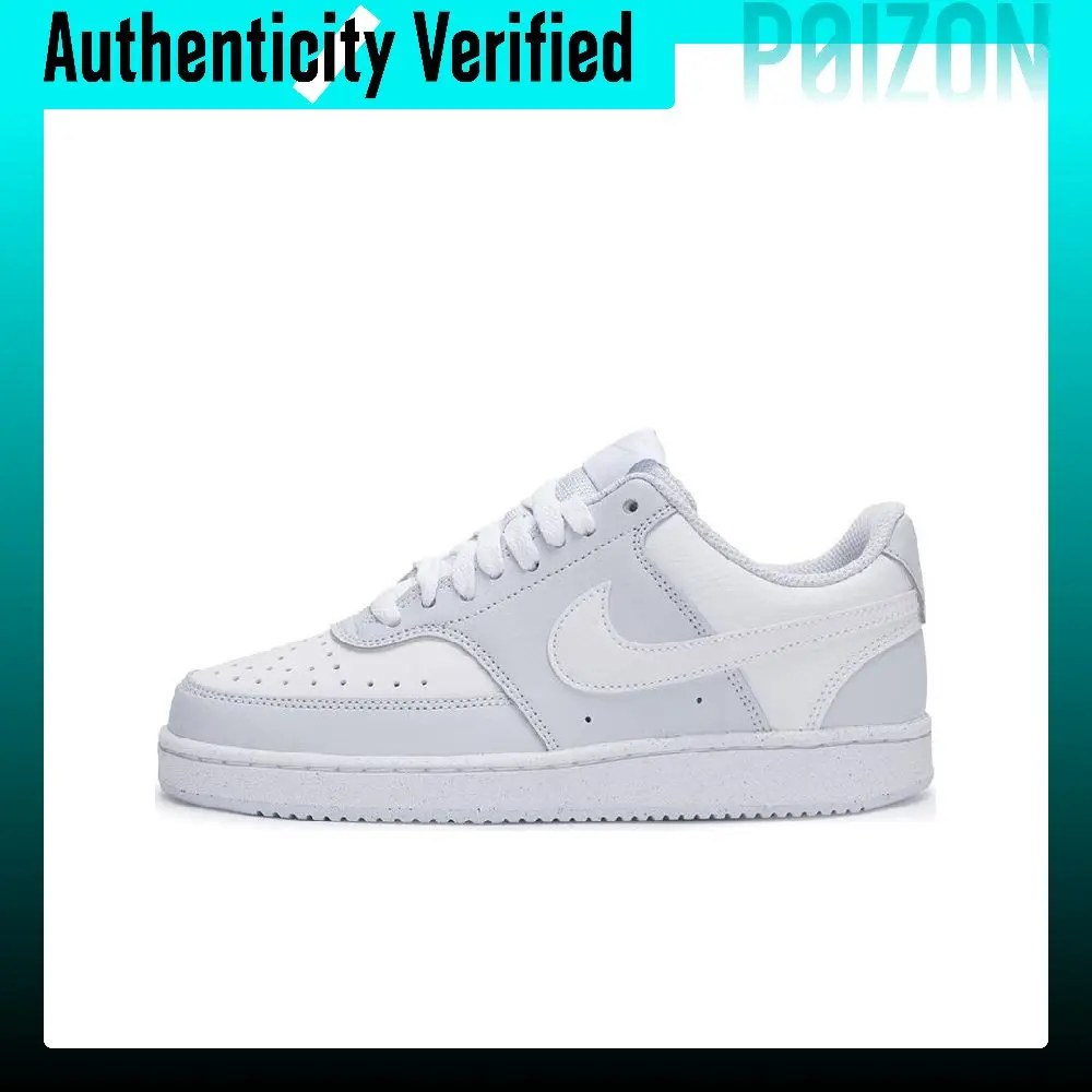 Nike Court Vision Breathable Low top Skateboard Shoes Women's Gray White DH3158-004