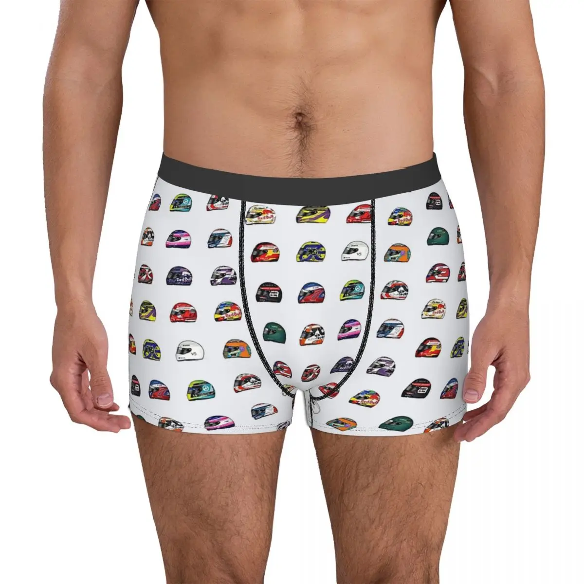 All Drivers Helmets F1 Formula 1 Underpants Cotton Panties Man Underwear Print Shorts Boxer Briefs