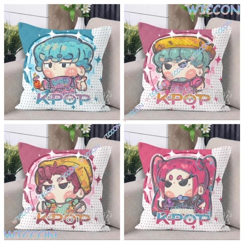 

KPop Dem OnHunters Lumi Mira Zoe Saja Boys Mystery Baby Zoey Jinu Copslay Cartoon Printed Pillow Anime Cosplay Women Party Gift