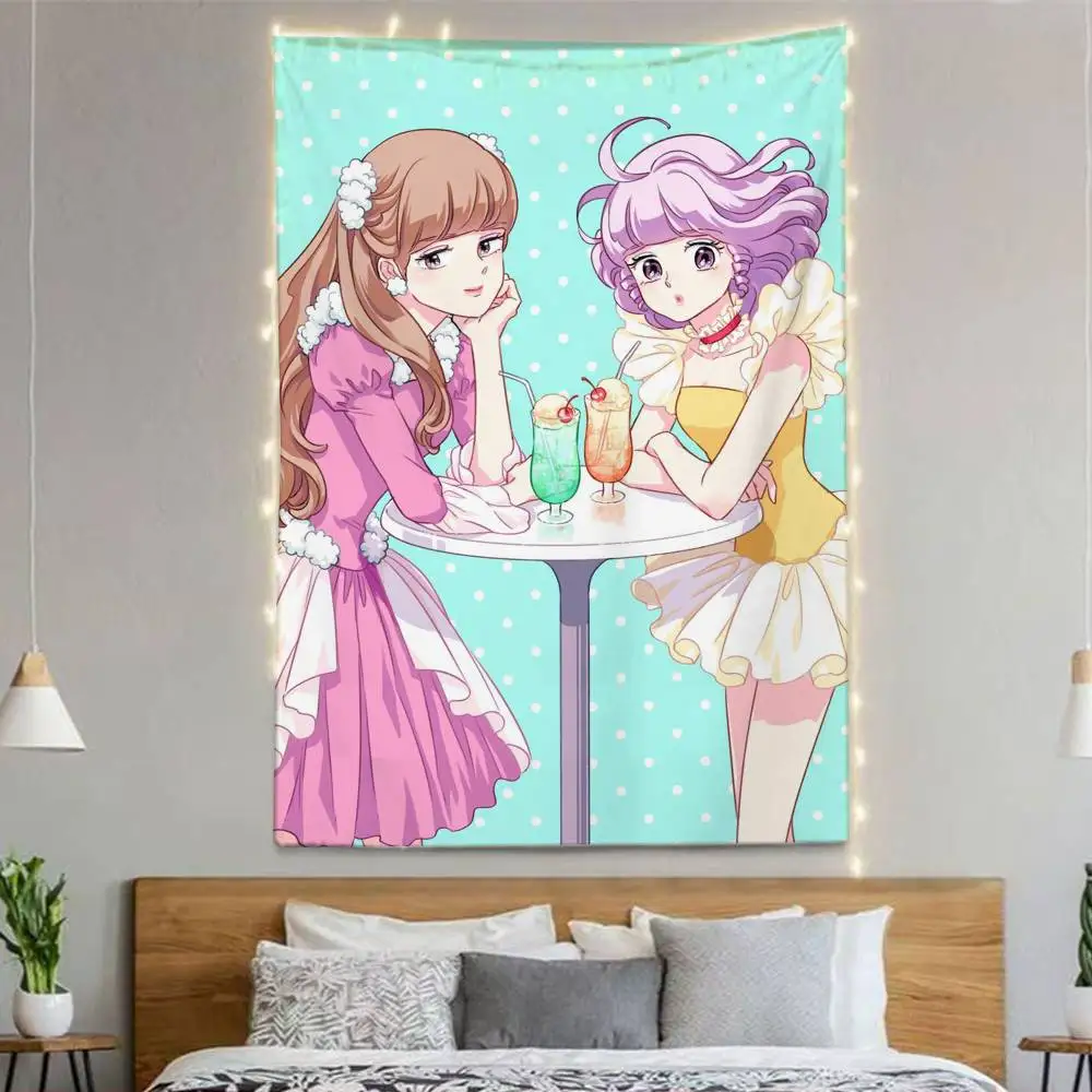 ANIME M-Magical Angel Creamy Mami Flags Wall Hanging Background Art Banner for Bedroom Home Outdoor