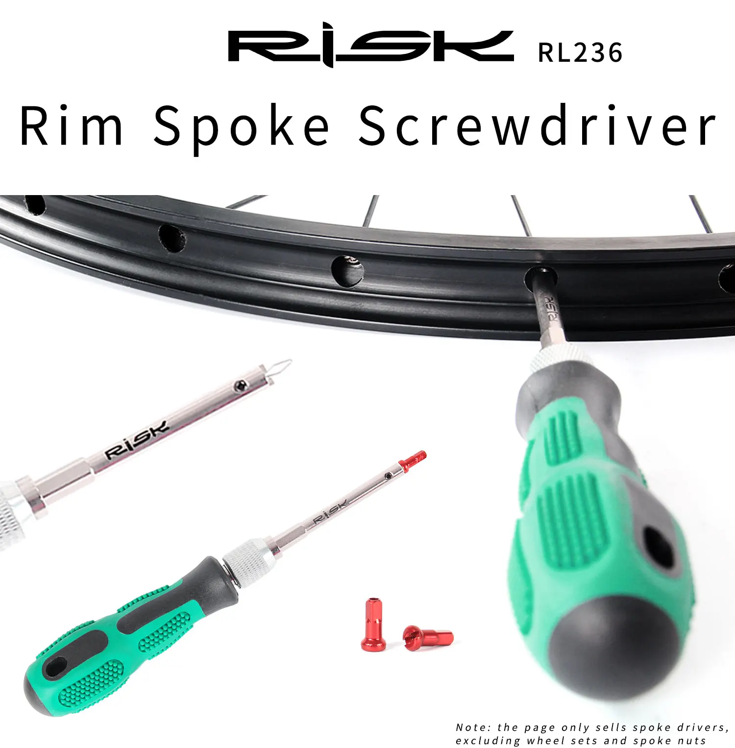 RISIKO Fahrrad Felge Speichen Schraubendreher Werkzeug Fahrrad Speichen Kappe Montage Fahrer Entfernung Einsetzen Werkzeuge Radfahren Reparatur Werkzeug RL236 – Detail 1