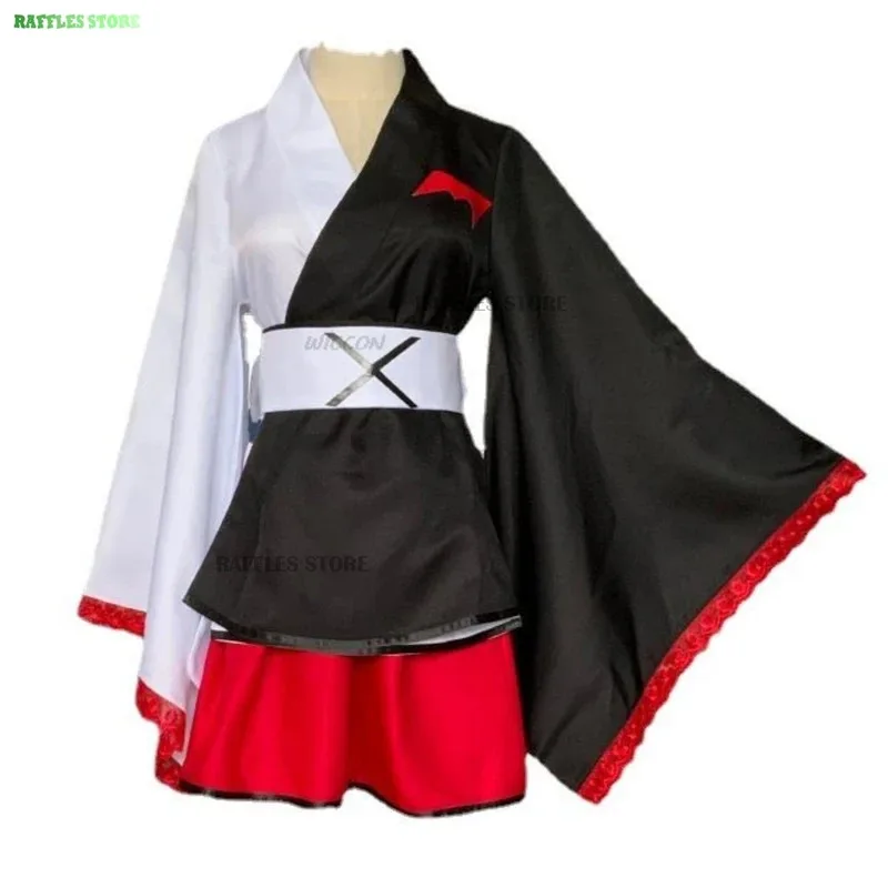Anime Game Danganronpa: Trigger Happy Havoc Monokuma Cosplay Costume Wig Japanese Kimono Skirt Woman Sexy Kawaii Halloween Suit