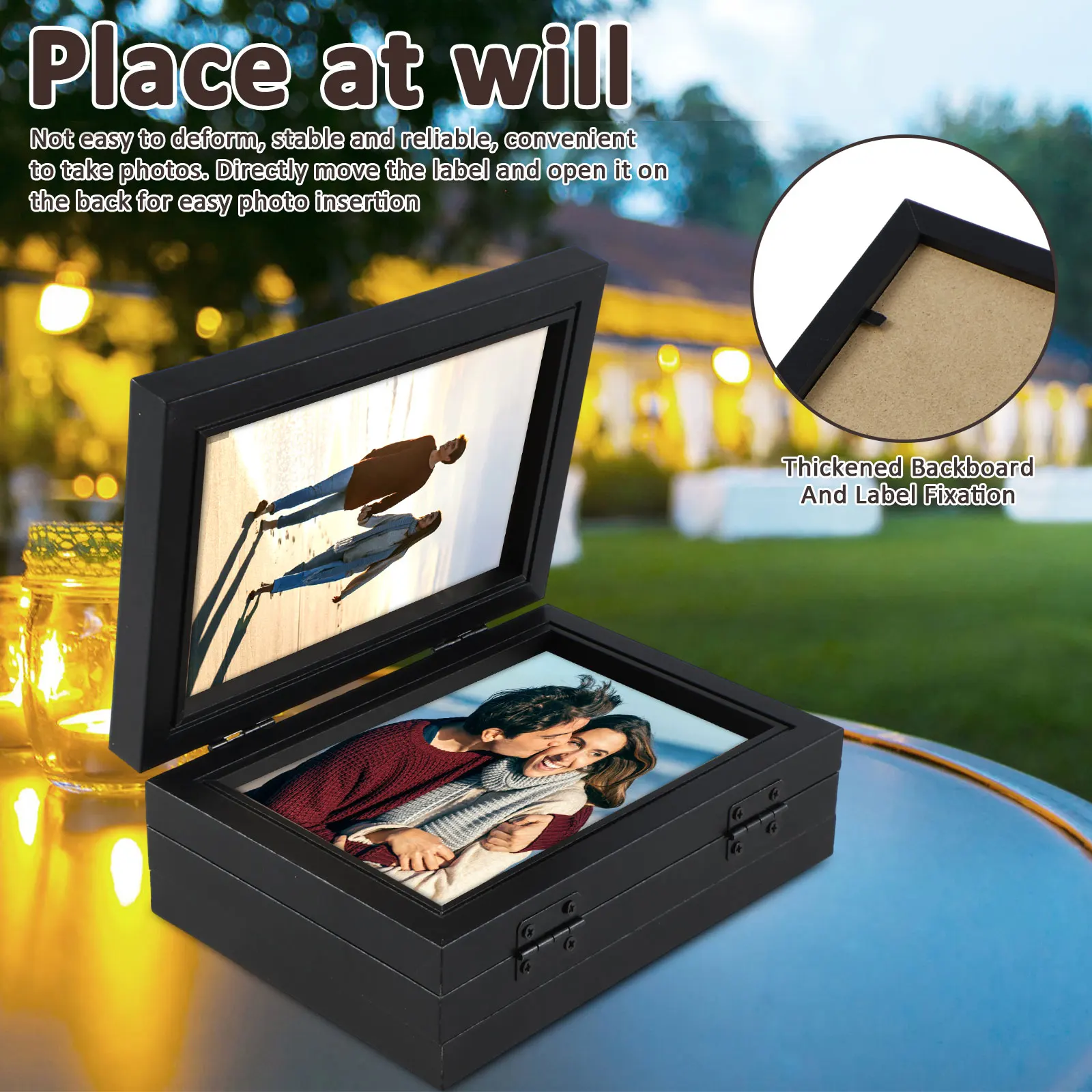 4/5 Folding Accordion Picture Frame Foldable Hinged Collage Photo Frames Tabletop Display Home Decor Birthday Mother's Day Gifts
