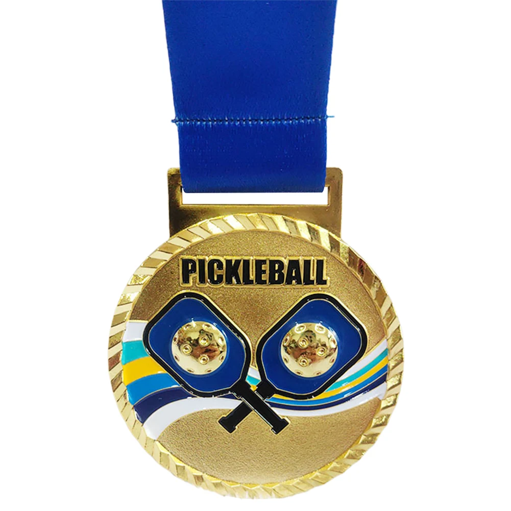 Medaliki do pickleballa 6,8 cm, złote/srebrne/brązowe, metalowe medale dla zwycięzców, medale nagrody do pickleballa na zawody sportowe.