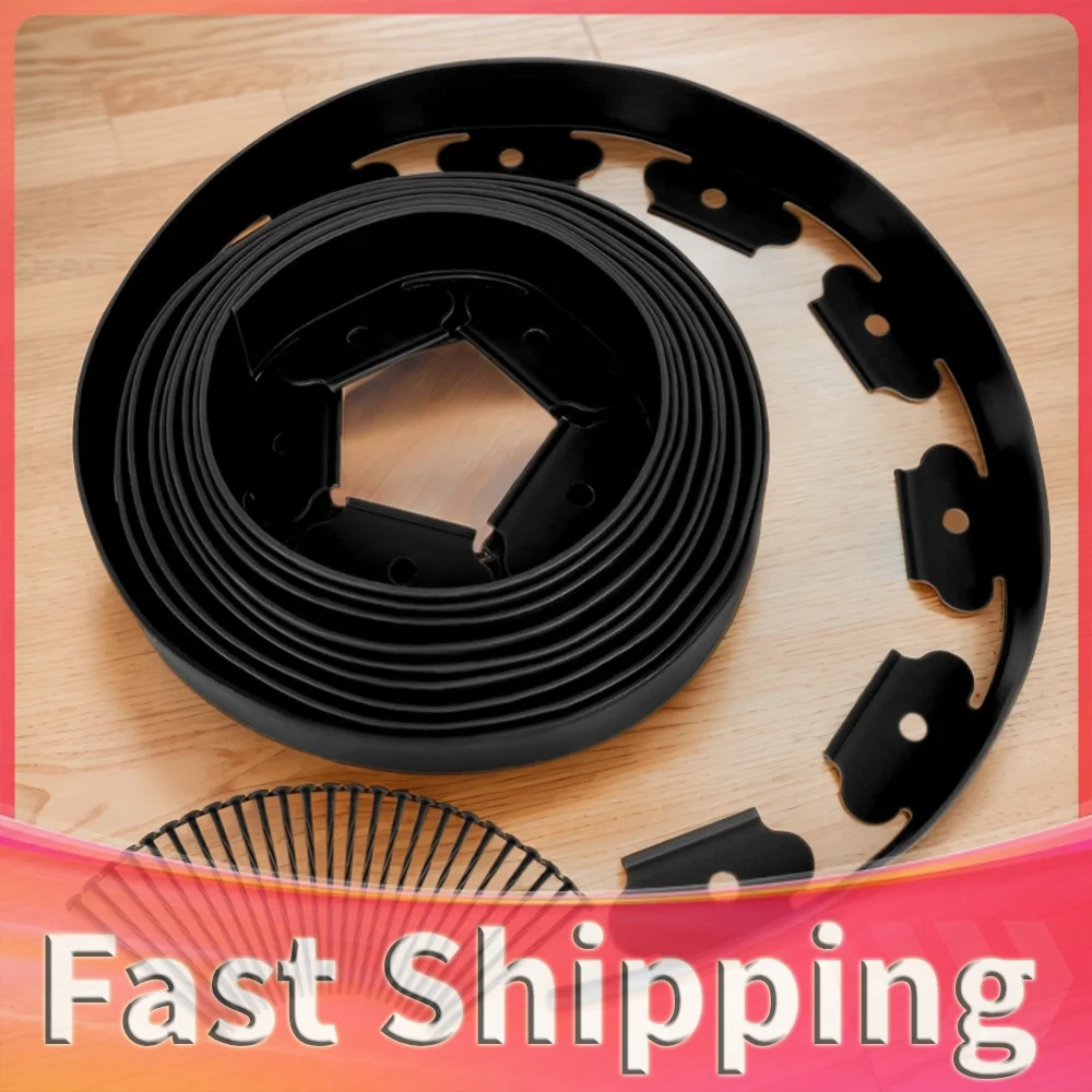 10M No Dig Garden Border Edging with 30Pcs Stakes Landscape Edging Border Kit Garden Edging Coil for Garden Flower Beds Pavement