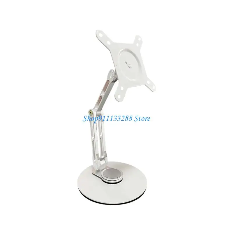 G88D Foldable Aluminum Monitor Arm Stand For 19inch Screens Includes AntiSlip Pad And Smooth 360 Swivels