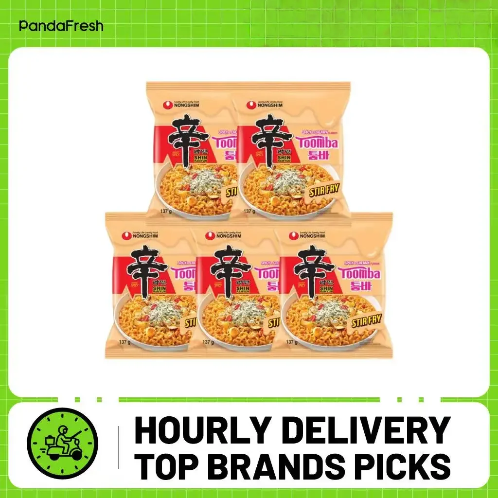 NS Coreano [NUEVO SABOR] Ramyun Stir Fry Fideos instantáneos picantes y cremosos con sabor a Toomba 137g | (Paquete de 5)