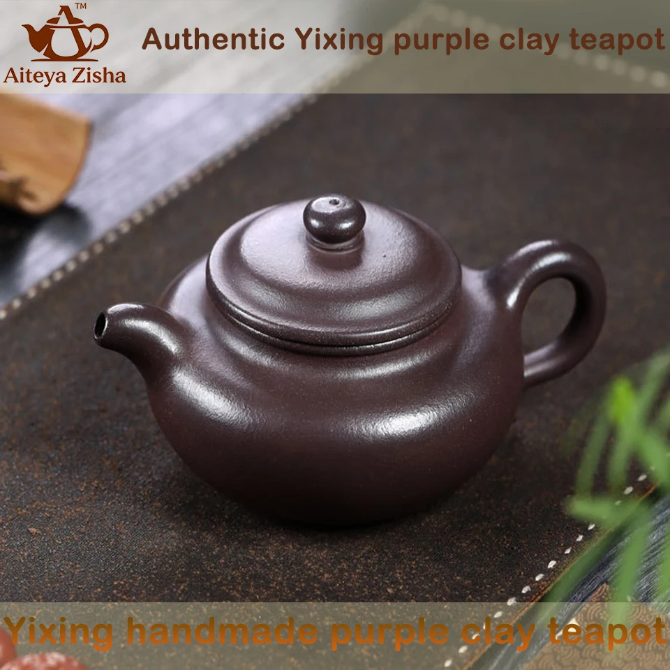 Authentic Yixing handmade purple clay teapot, Chinese teapot, Kung Fu tea set， for Home, Office, Gift 430ml Zisha Clay teapot