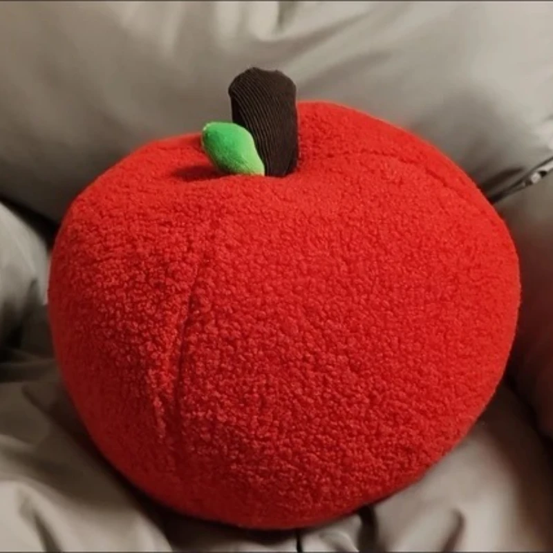 28/38cm Christmas Stuffed Soft Fruit Plush Toy Red Apple Pillow Sofa Cute Pillow Doll Stuffed Plush Plants Xmas Birthday Gift