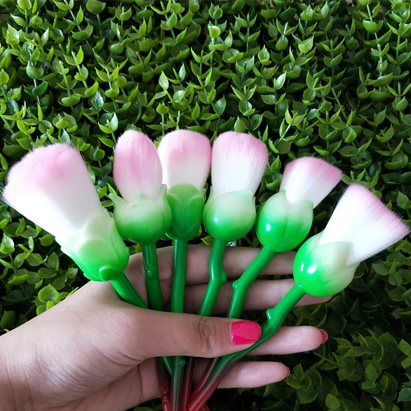 6pcs Rose Flower Shaped Makeup Brushes Set Face Foundation Colour Powder Eye Shadow Cosmetic Blush Pincel Maquiagem