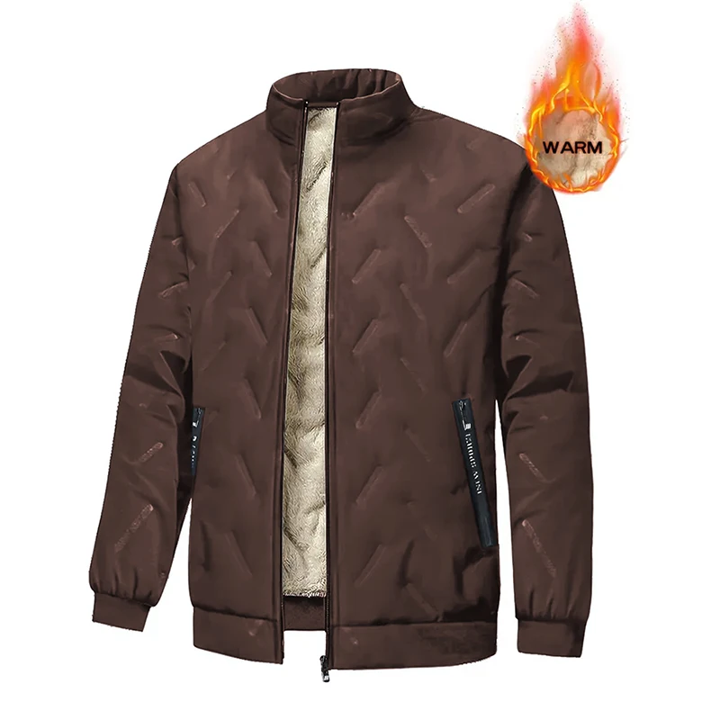 Neue Winddichte Herrenjacken, Wasserabweisende Freizeitjacken mit Reißverschluss, Schwere Parkas, Sportliche Outdoor-Warme Dicke Streetwear – Detail 6