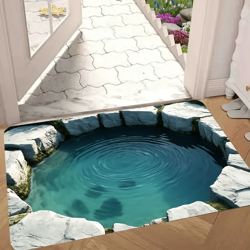 VIKAMA Visual Effects Floor Mat - Anti-slip, Washable Floor Mat for Indoor and Outdoor Entrance Areas - Home Decoration