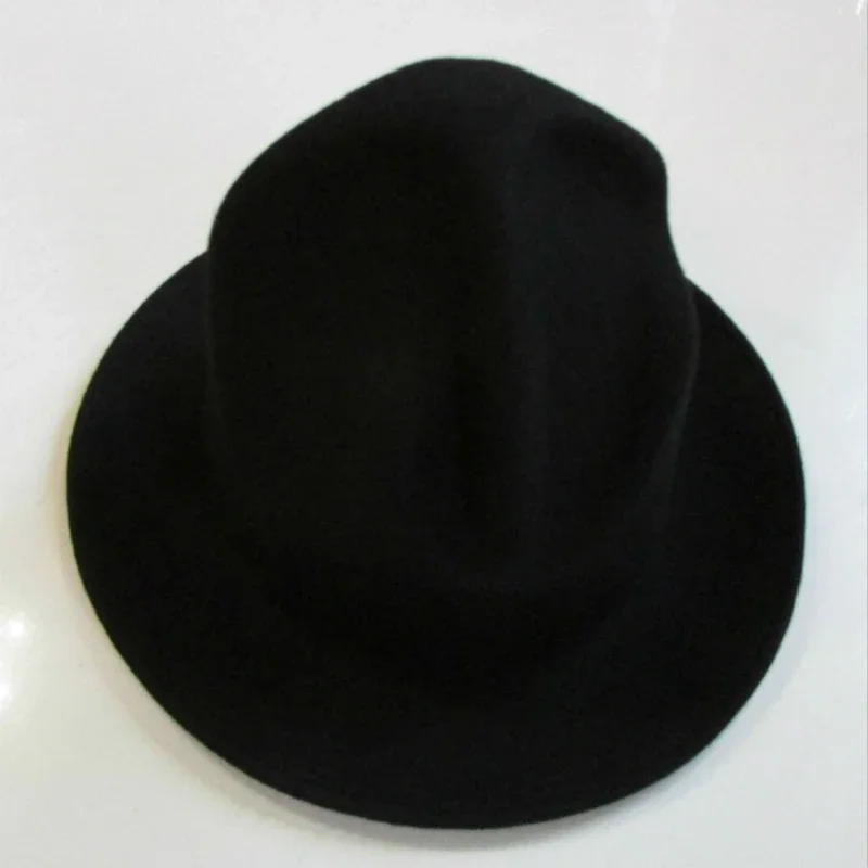 Fedora Hat Men 100% Australian Wool Mountain Hats for Women Sombrero Negro 6 Color Ladies Wool Felt Hat Bowler Gorros De Lana