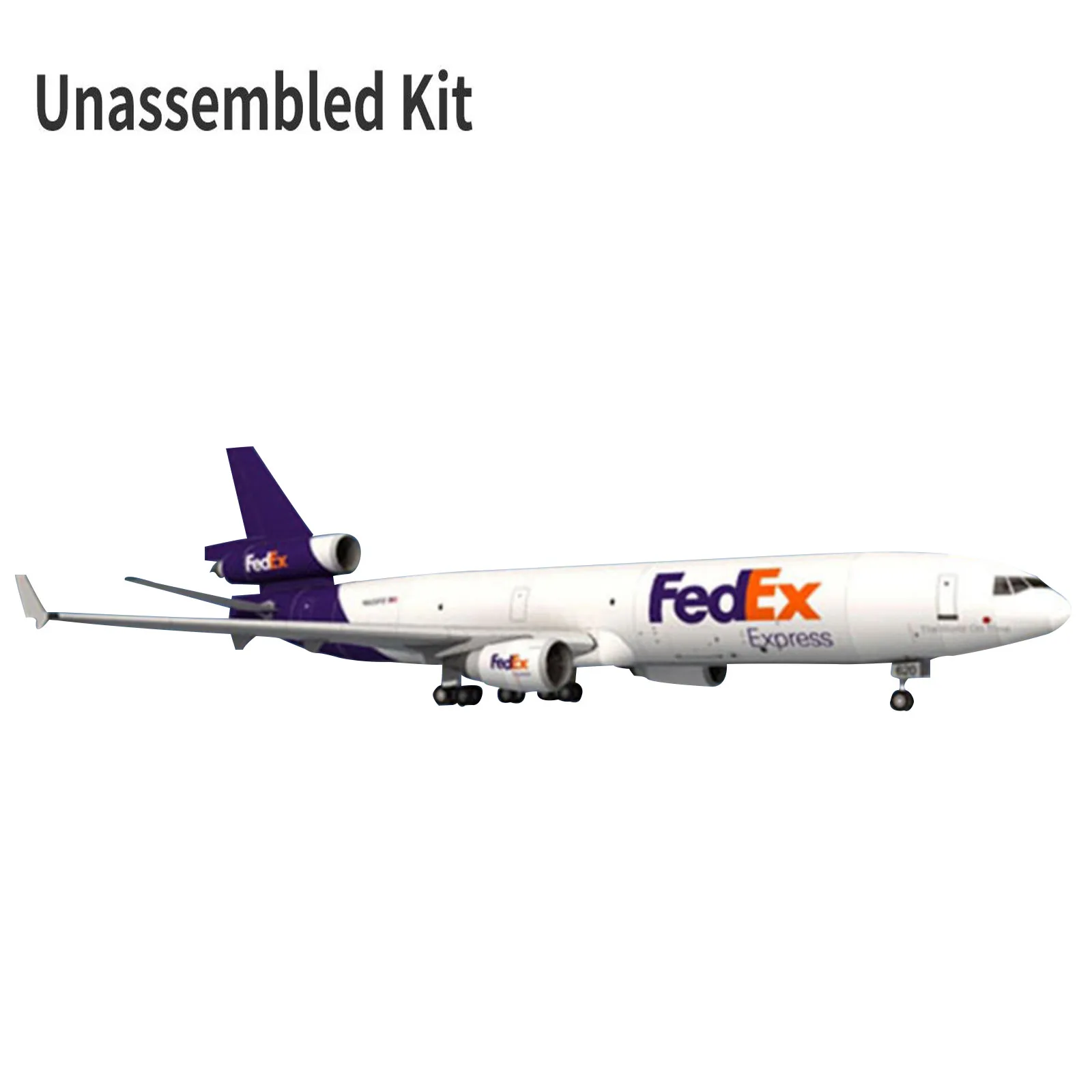 1/100 مقياس المفكك ورقة نموذج طائرة لتقوم بها بنفسك عدة Fedex MD-11 طائرة هوائية ثلاثية الأبعاد نماذج ورقية طائرات البضائع الحلي المفككة