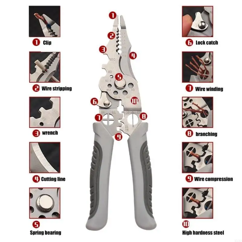 HX6D متعددة الأسلاك متعددة الأسلاك القاطع كابل القاطع الكابل Plier المحترف