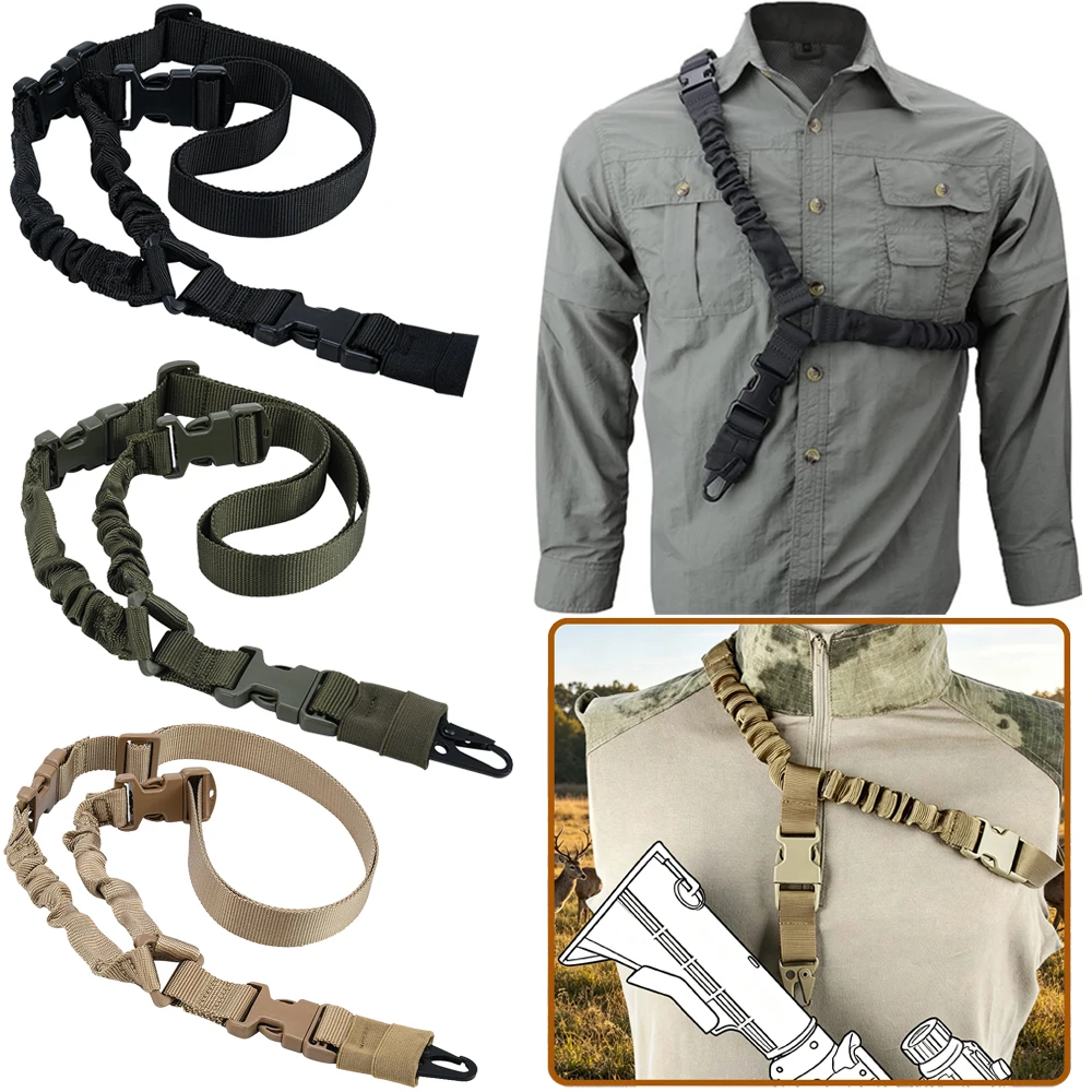 Tactical Gun Sling Shot Gun Belt Hunting Accessories Rifle Rope Outdoor Hunting Sports Universal Belt QD Sling with Metal Buckle