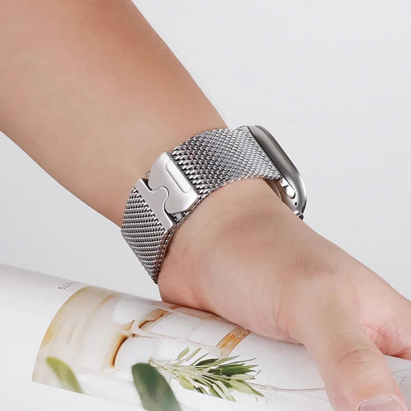 For Apple Watch Band 46mm 44mm 45mm 49mm 42mm Metal Magnetic Bracelet for Iwatch Series 10 9 7 8 5 6 SE Ultra2 Replacement Strap