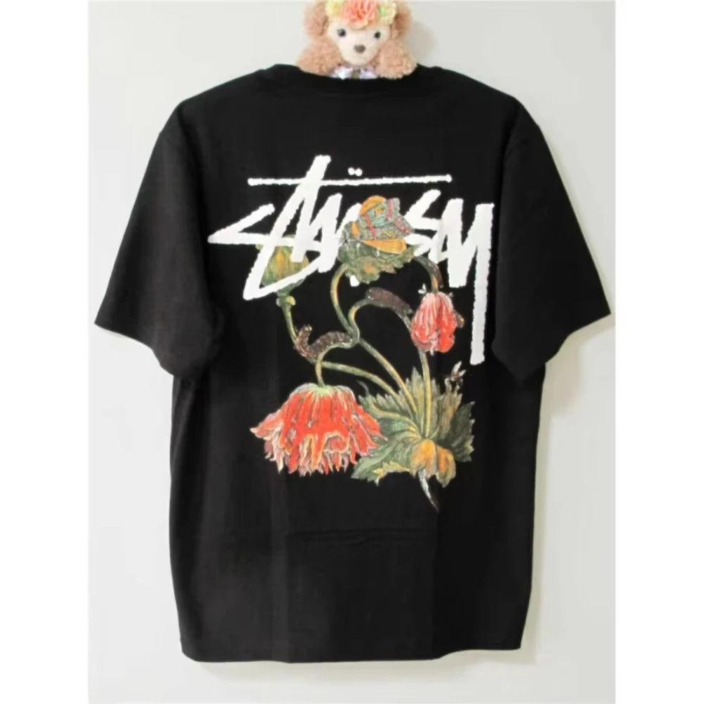 2026Street Graffiti Letter Graphic Oversized T-Shirt，Kids Adults Vintage Hip Hop Floral Print Casual Short Sleeve Crew Neck Tops