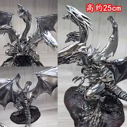 25cm Yu-Gi-Oh Figure Blue-Eyes White Dragon Figures With Light Pvc Statue Model High Quality Collections Desk Decora Toys Gifts