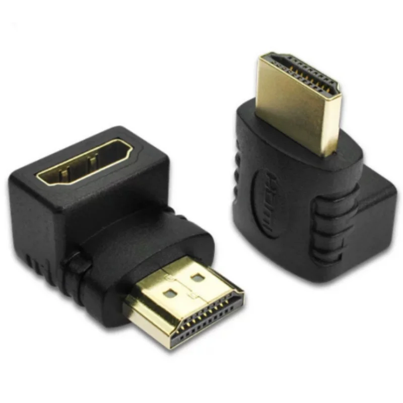 HDMI Adapter Cable Male to Female Right Angle 90 Degree Bend High Definition Multimedia Interface Converter