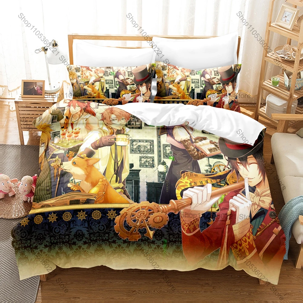 Code Realize Guardian of Rebirth Bedding Set Duvet Cover + 2 Pillowcases Victorian Steampunk Otome Anime Bedroom Decor