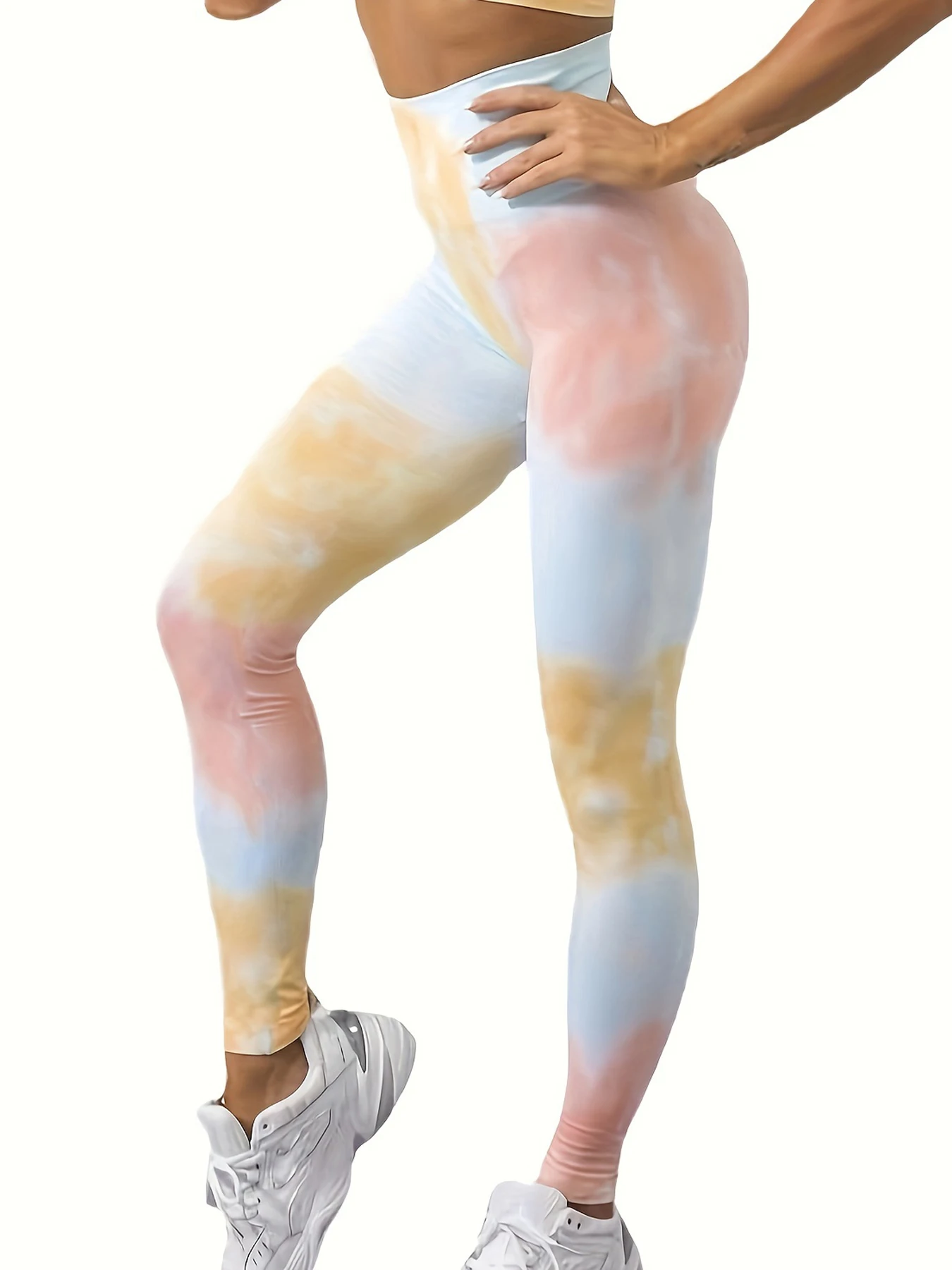 Colorful dyeing printing Stretch Running Workout Leggings ForWomen Women\'s Activewear