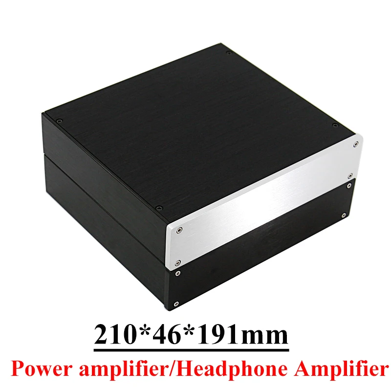 210*46*191mm All Aluminum Headphone Amplifier Case HIFI Power Amplifier Enclosure Diy Audio Accessories