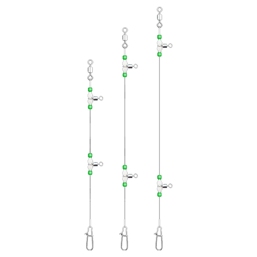 خط قائد الصيد الليلي المتوهج مع يدور وأزرار قادة أسلاك الأسماك المضيئة للمياه المالحة والمياه العذبة #2