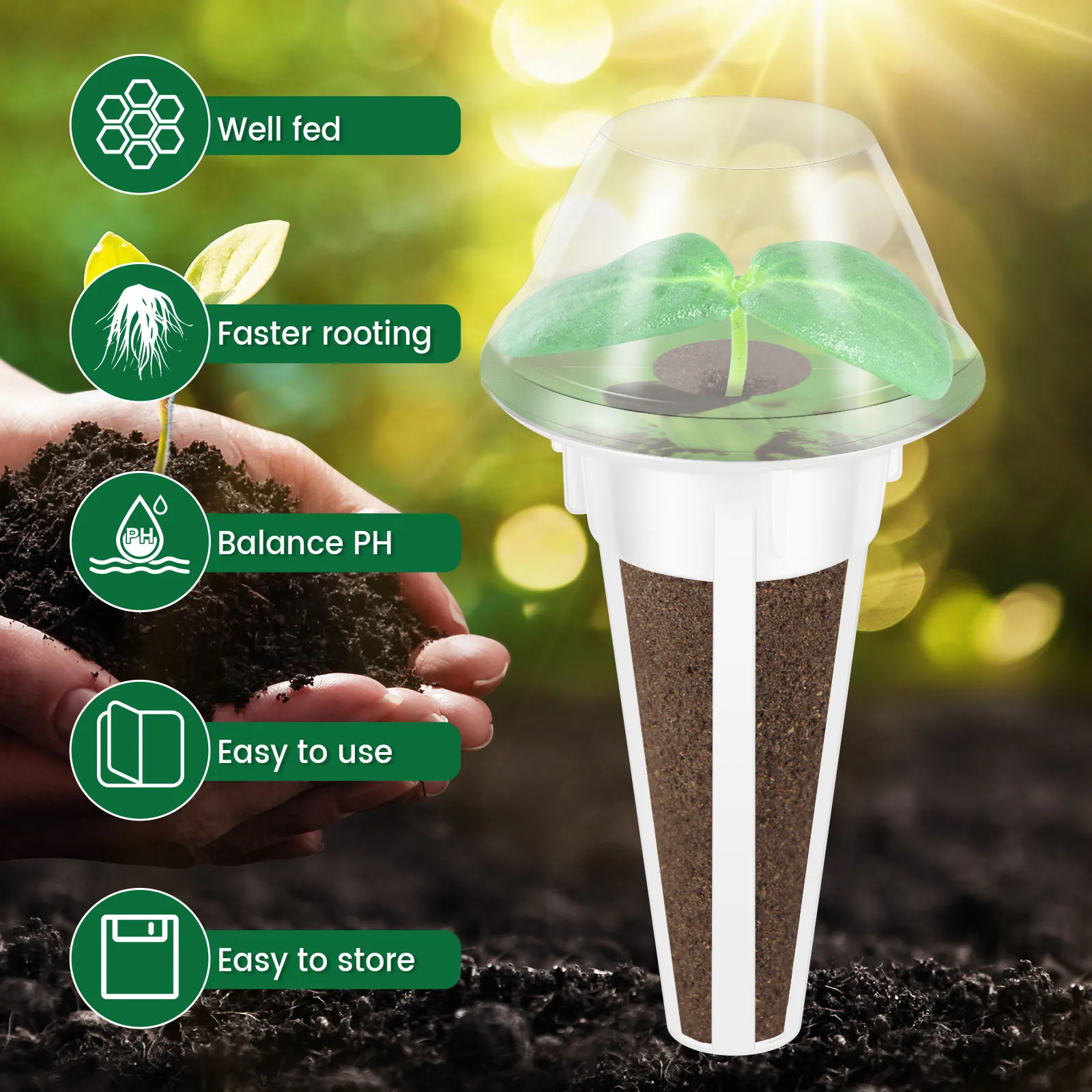 Hydroponic Pods Kit Plastic Seed Pod Kit Good Water Retention Hydroponic Growing Kit Promotes Growth Seed Starter Pods Kit