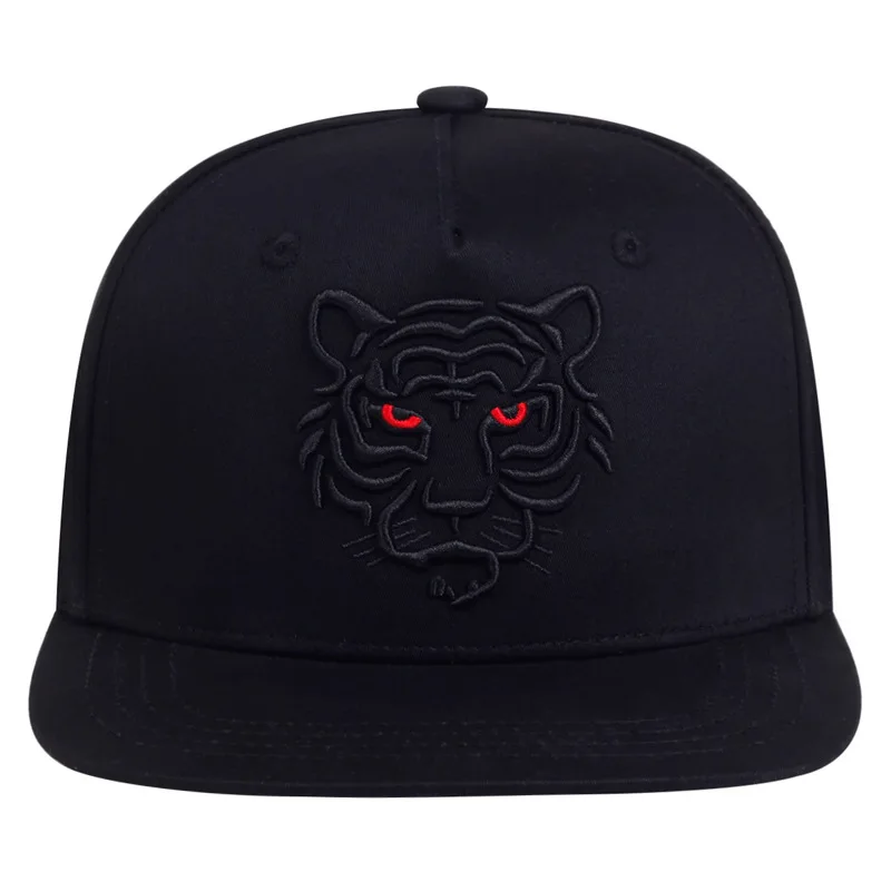 Unisex Tiger Embroidered Hip-hop Hats Outdoor Adjustable Casual Baseball Caps Sunscreen Hat