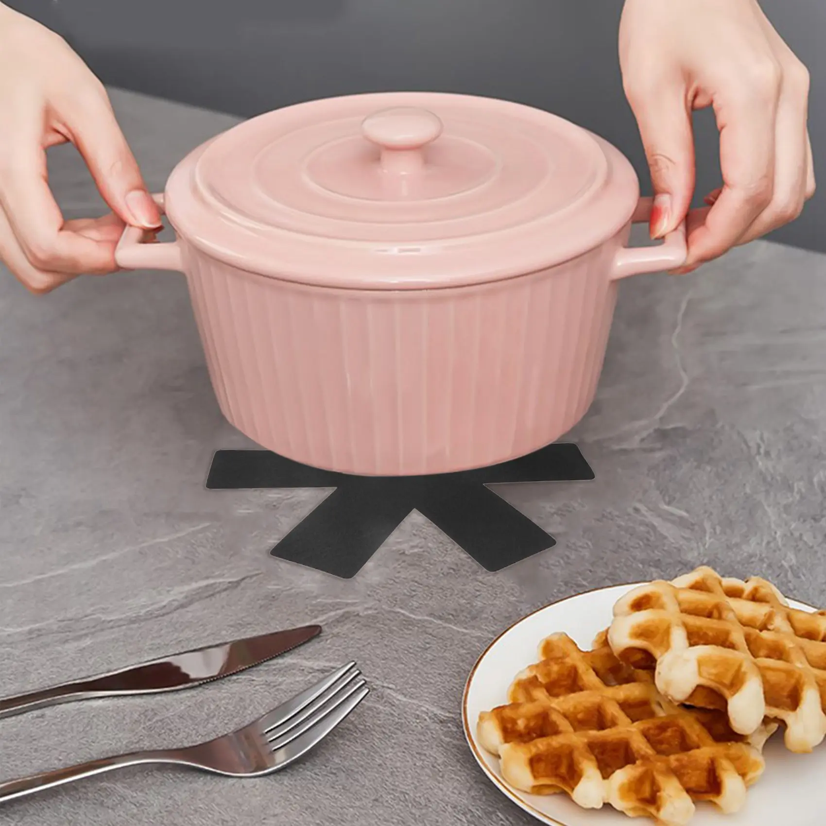 Feltro de proteção anti-derrapante, proteção contra panela, proteção contra empilhamento para panelas, tigelas, conjunto de 5Pan, 38cm