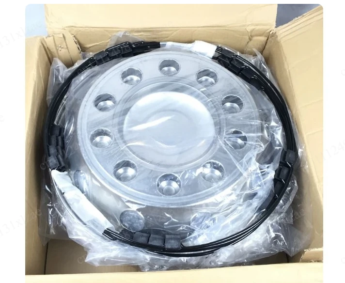 New 22.5-Inch 10-Hole Hub Cover, Luxury Full-Wrap Stainless Steel Hub Cap for Bus & Truck, Automotive Modified Accessories