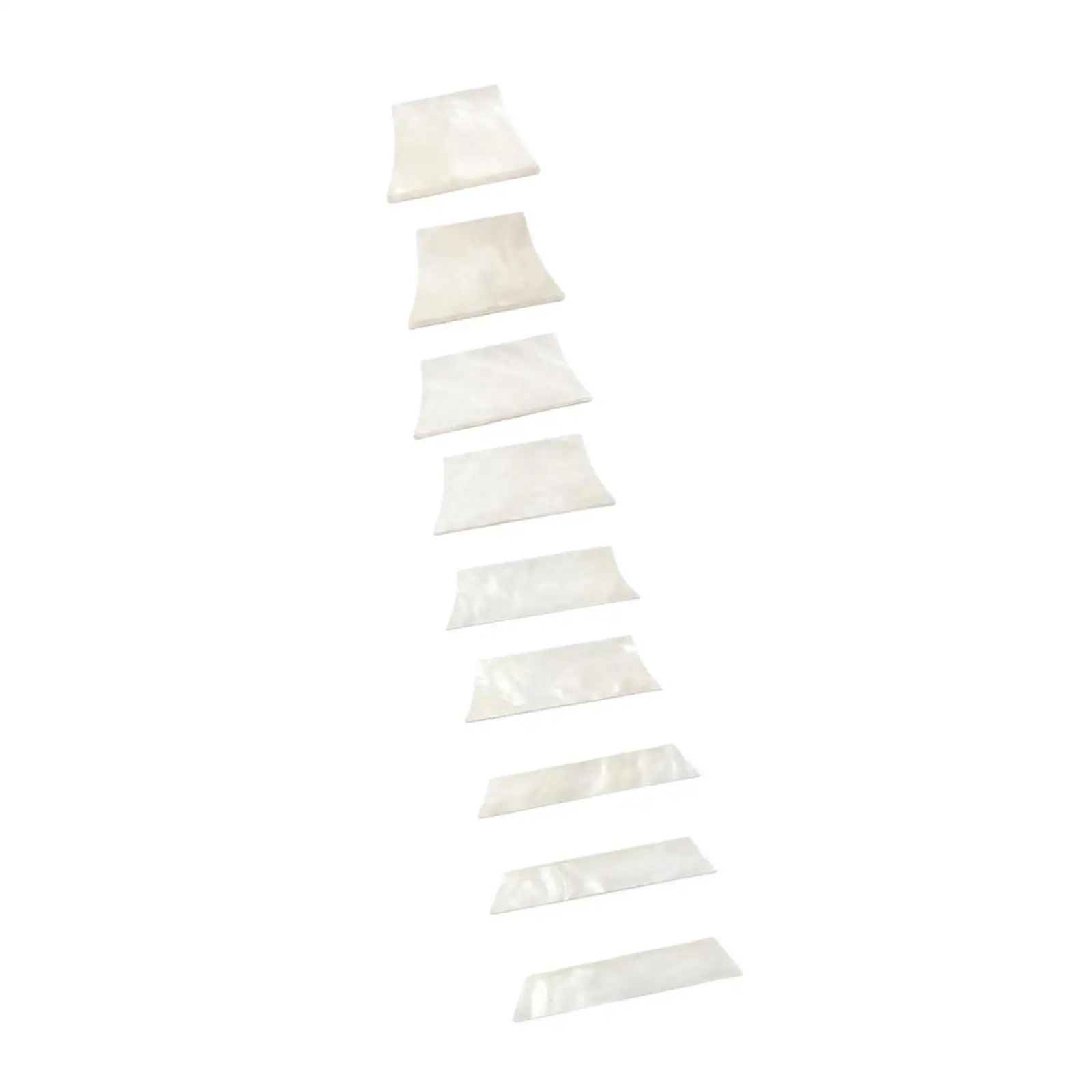 Fret Markers for Guitars, Acrylic DIY Fretboard Sticker White Pearl Trapezoid Inlay Stickers Decals, for Ukulele Bass Mandolin