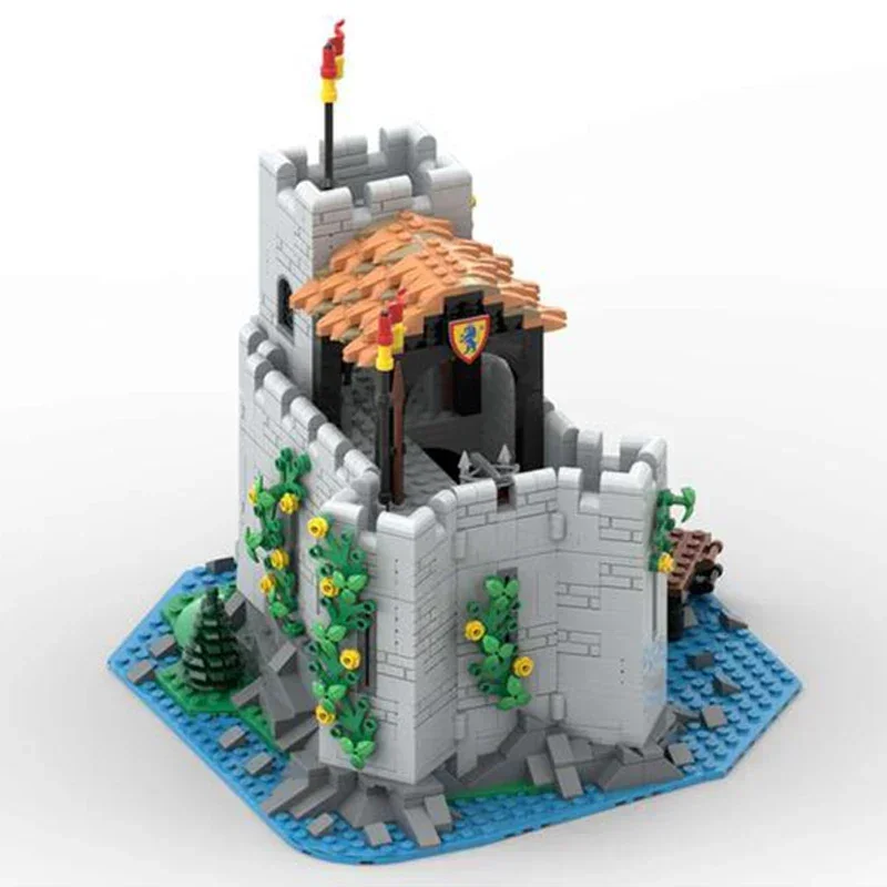 

Medieval Castle Model Moc Building Bricks Lion Knights' Outpost Technology Modular Blocks Gifts Christmas Toys DIY Sets Assembly