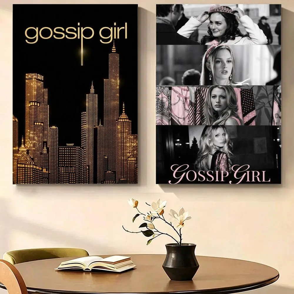 Series Teen Gossip Girl Poster Self Adhesive PP Wall , Waterproof Wall Decor Gift for Bedroom, Office and Dorm