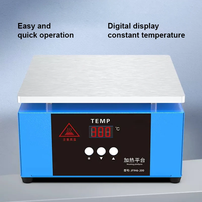 Imagem -02 - Termostato de Mesa de Aquecimento Exibição Digital Única Cabeça de Plataforma de Aquecimento Modelos de Placa de Pré-aquecimento de Alumínio Máquina de Filme Quente