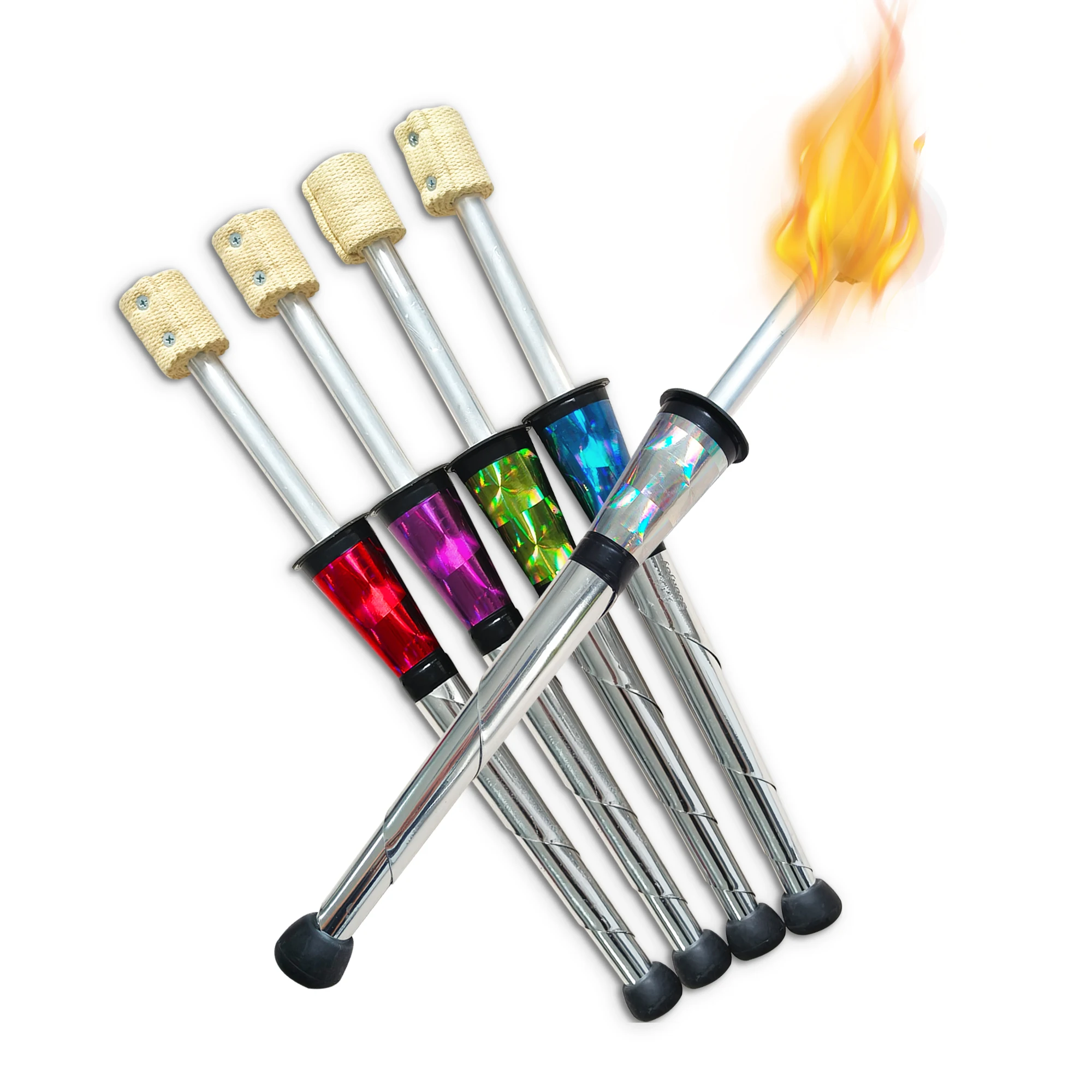 Outdoor Colorful Fire Juggling Torches Set of 3 Prodigy Torch
