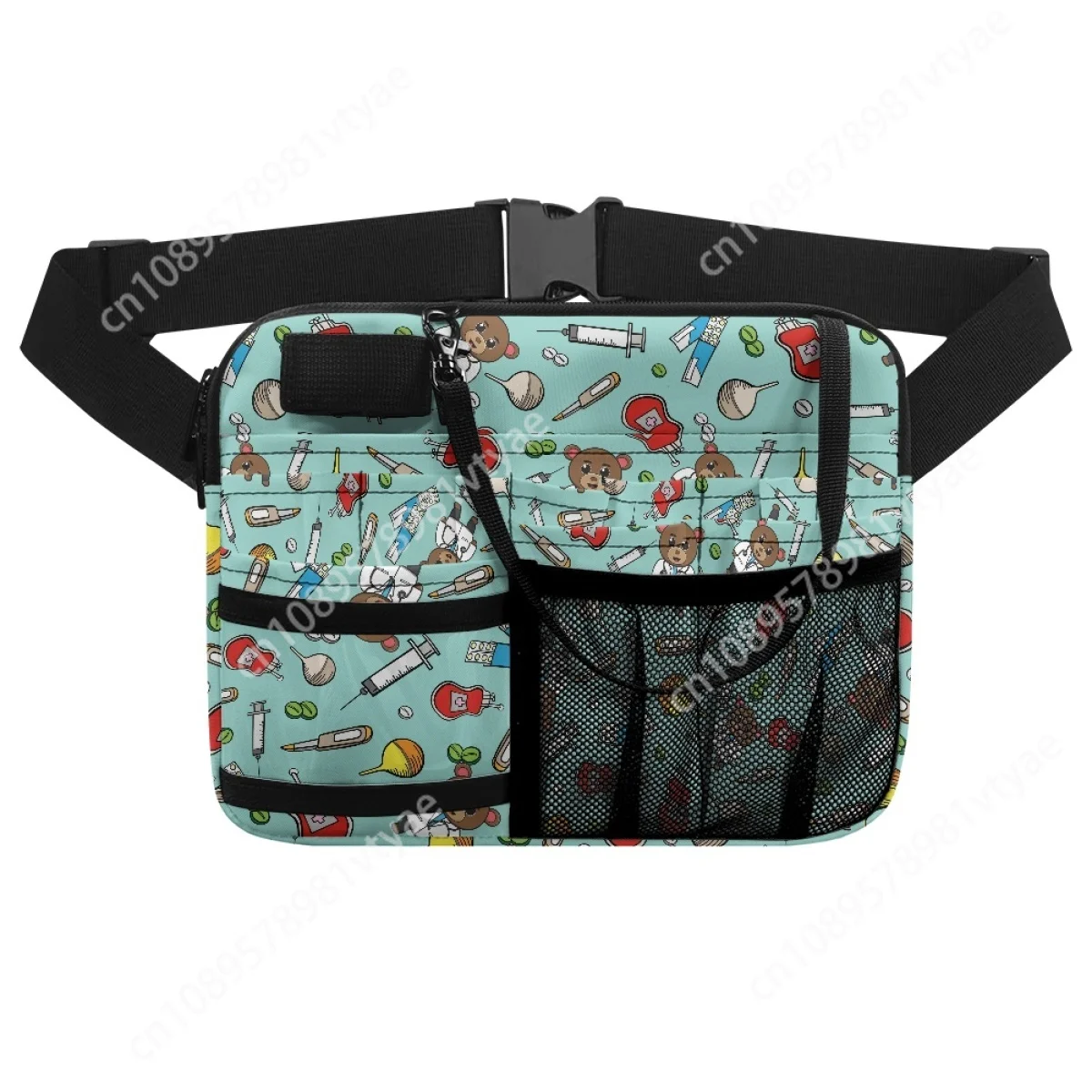 Cute Bear Doctor Designer Luxury Ladies Waist Bag Medical Nursing Multi-Pockets Adjustable Strap Belt Bag Pouch Nurse Gift 2023