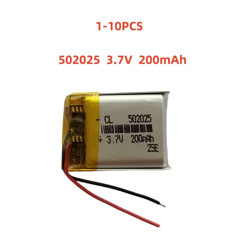 

502025 3.7V 200mAh Small Size Lipo Rechargeable Battery Lithium Polymer For MP3 Bluetooth MID headset headphone video pen